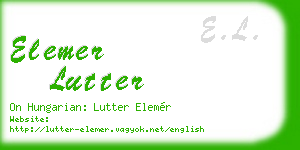 elemer lutter business card